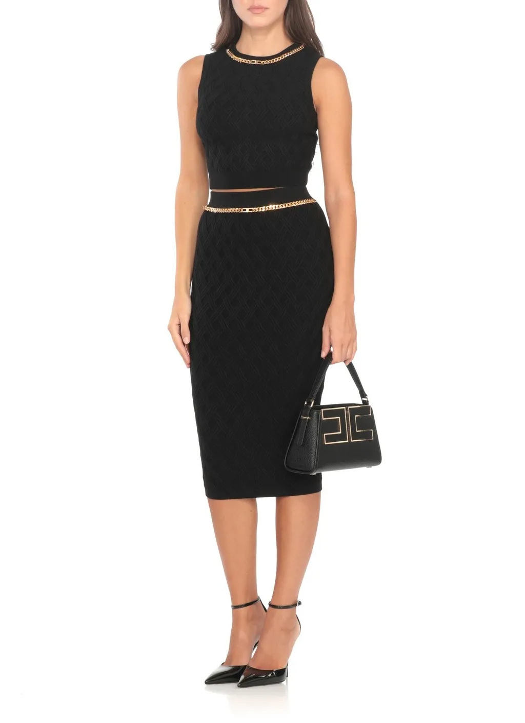 Diamond Pattern Knitted Top
