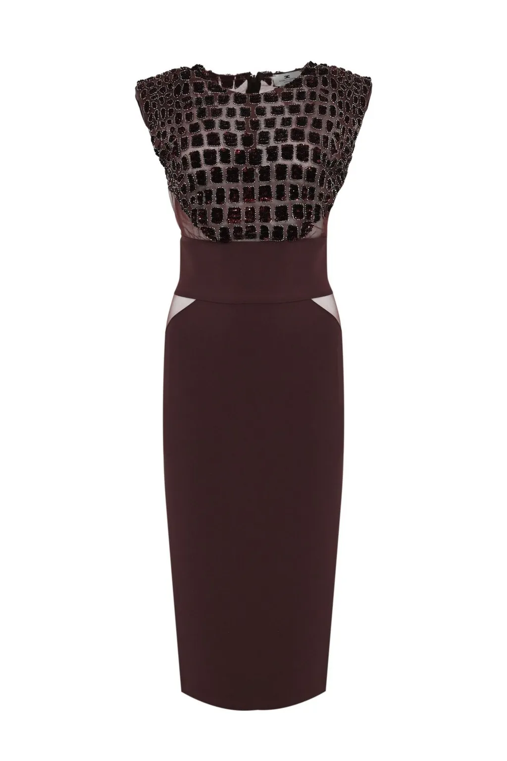 Lightweight CrÊPe Tulle Embroidered Dress