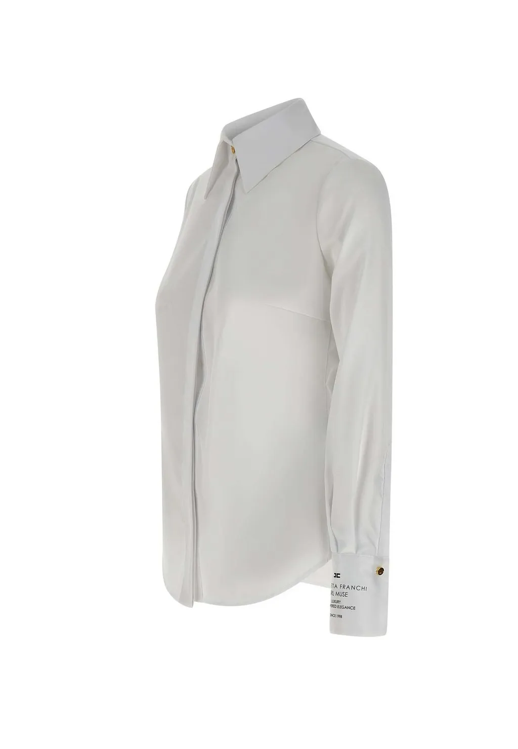 Logo Printed Slim Fit Poplin Shirt