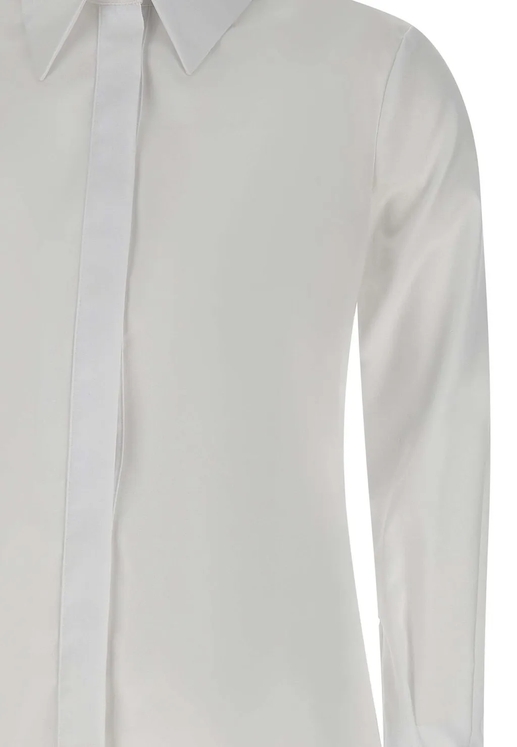 Logo Printed Slim Fit Poplin Shirt