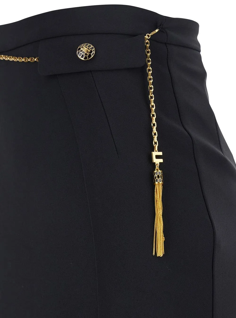 Chain Embellished Mini Skirt
