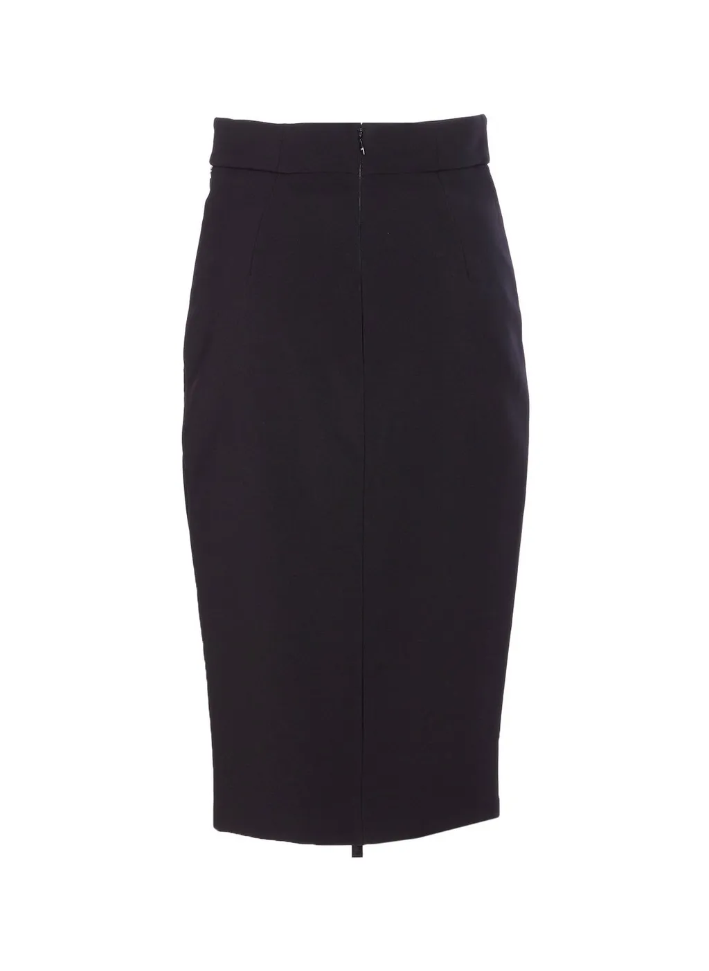 Zip-Detailed Midi Skirt
