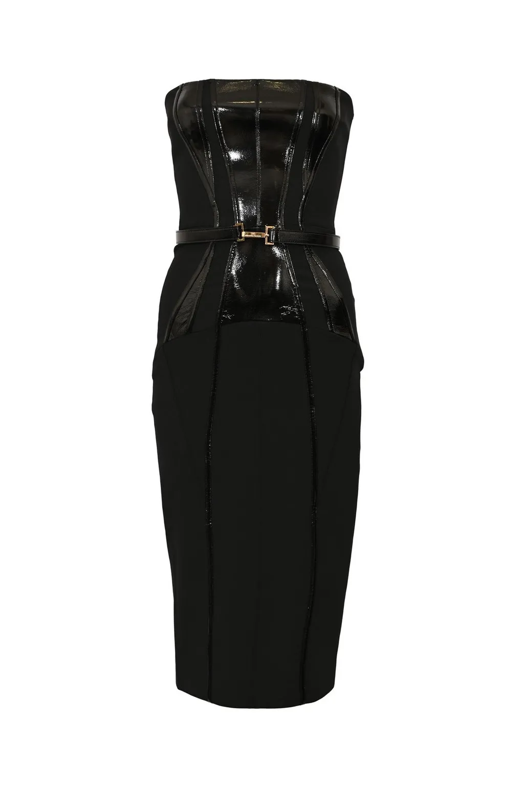 Belted Corset Midi Dress