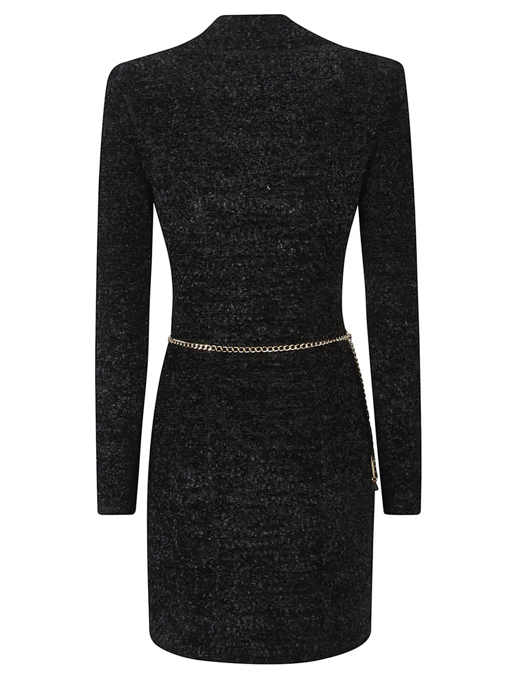 Chain Belt Chenille Dress
