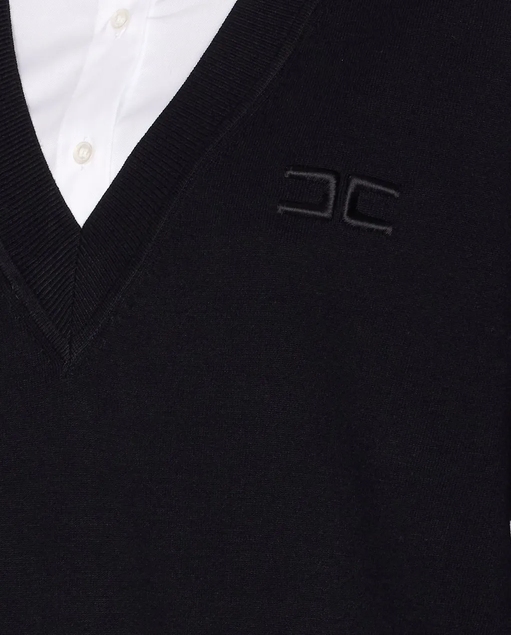Logo-Embroidered Long-Sleeved Dress