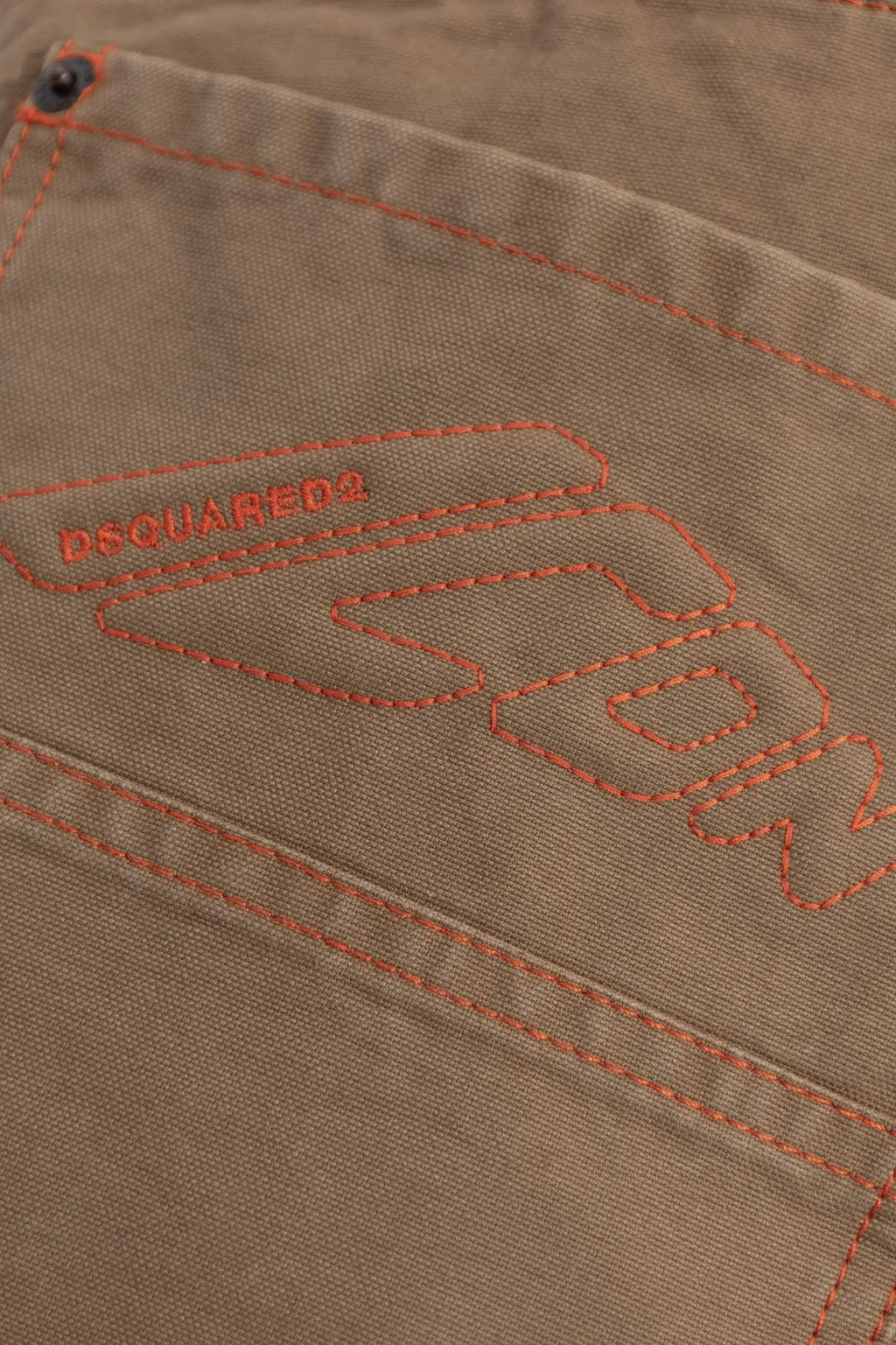 Wide-Leg Buttoned Cargo Trousers