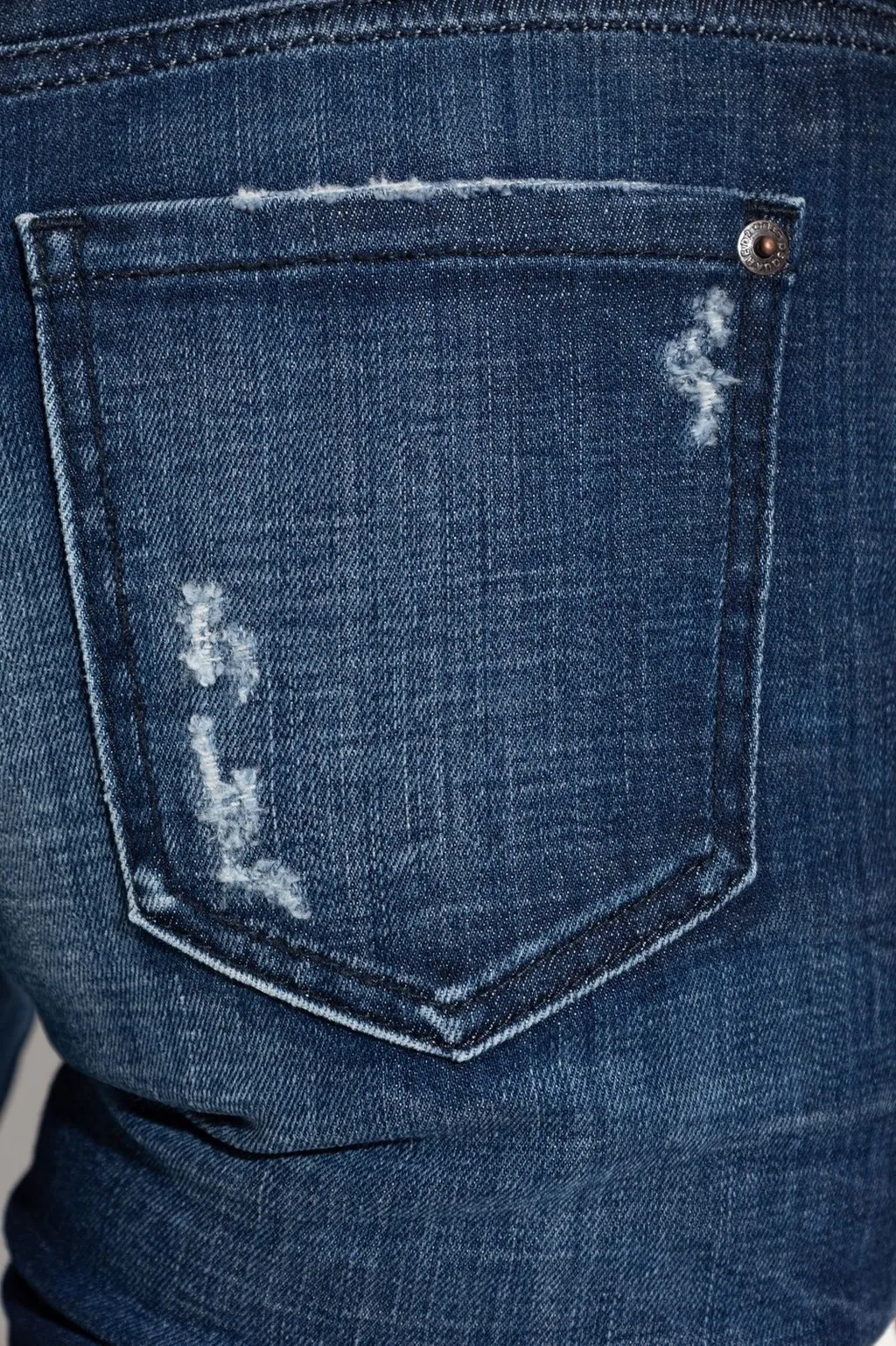Mid-Waisted Distressed Jeans