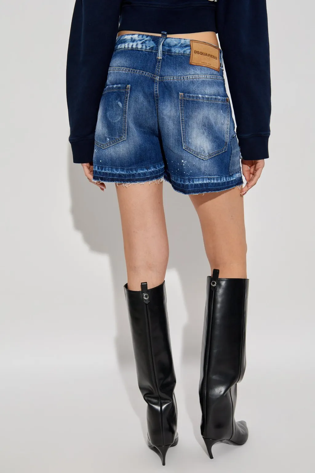 Distressed Denim Shorts