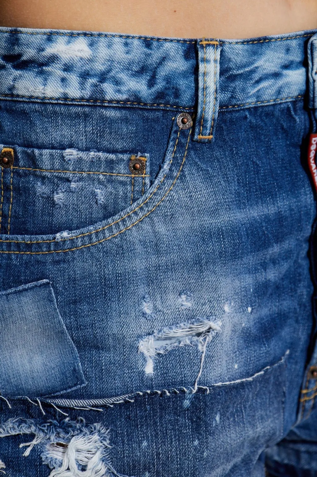 Distressed Denim Shorts