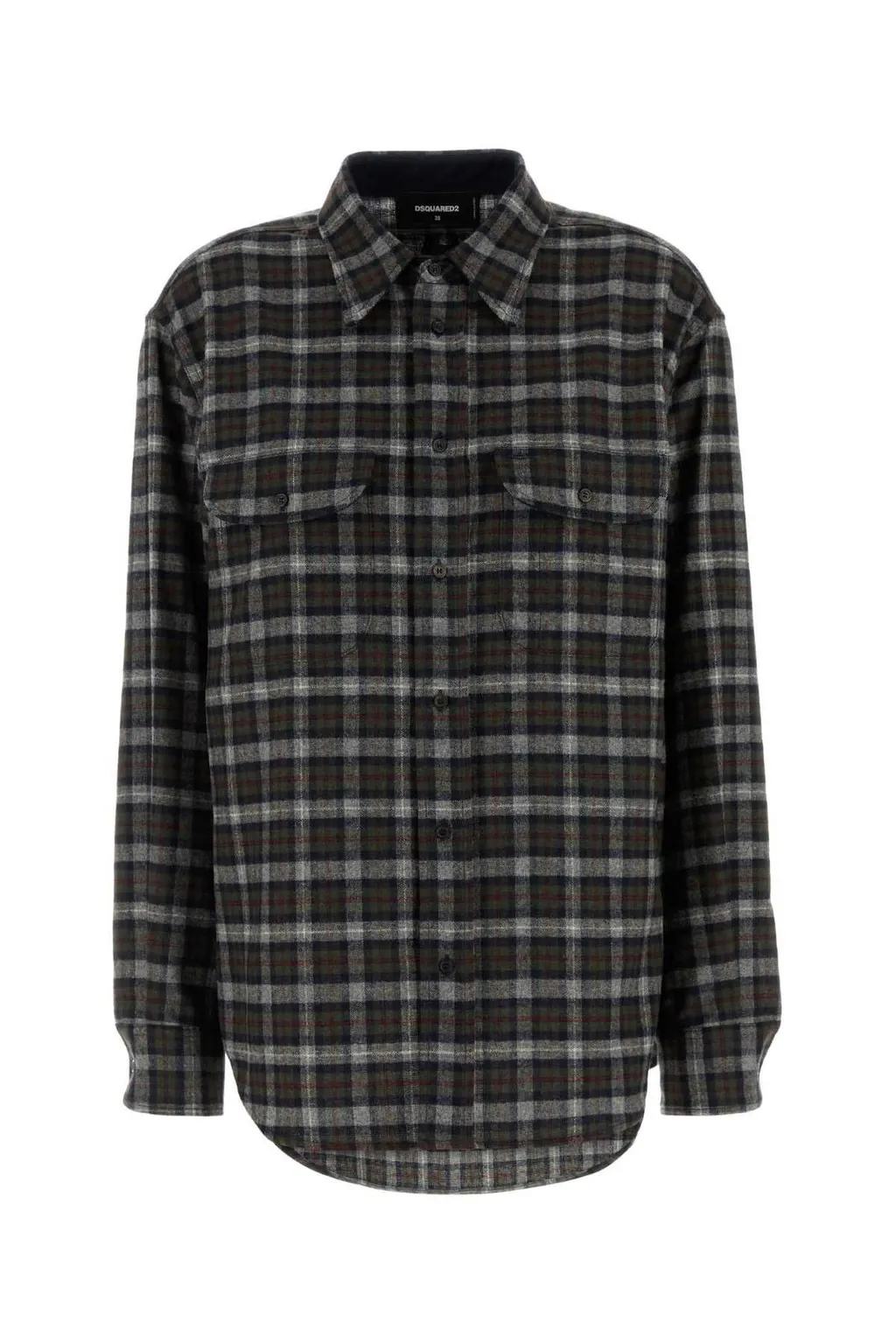 Graphic Printed Checked Buttoned Shirt