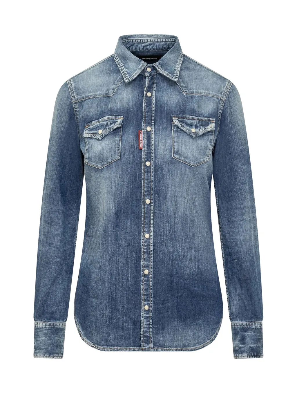 Long-Sleeved Denim Shirt