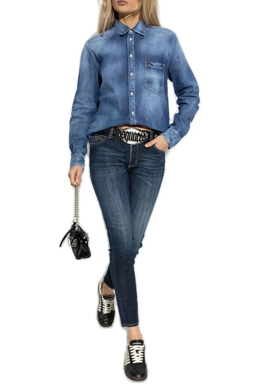 Button-Up Denim Shirt