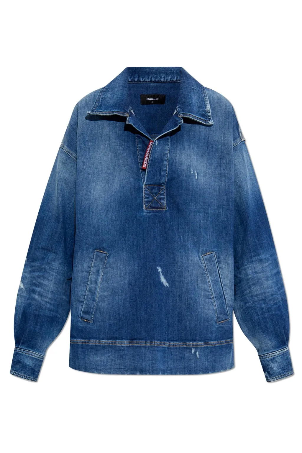 Distressed Denim Top