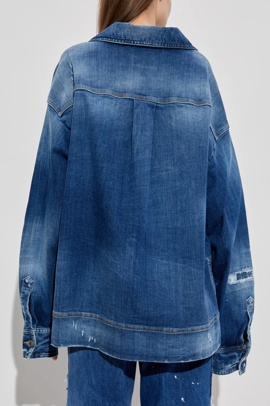 Distressed Denim Top