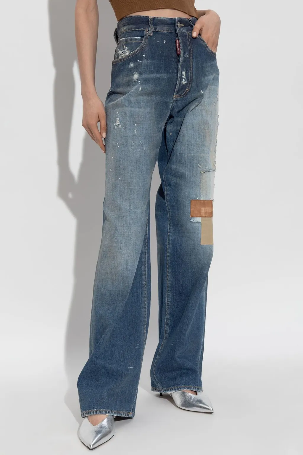 Patchwork Distressed Jeans
