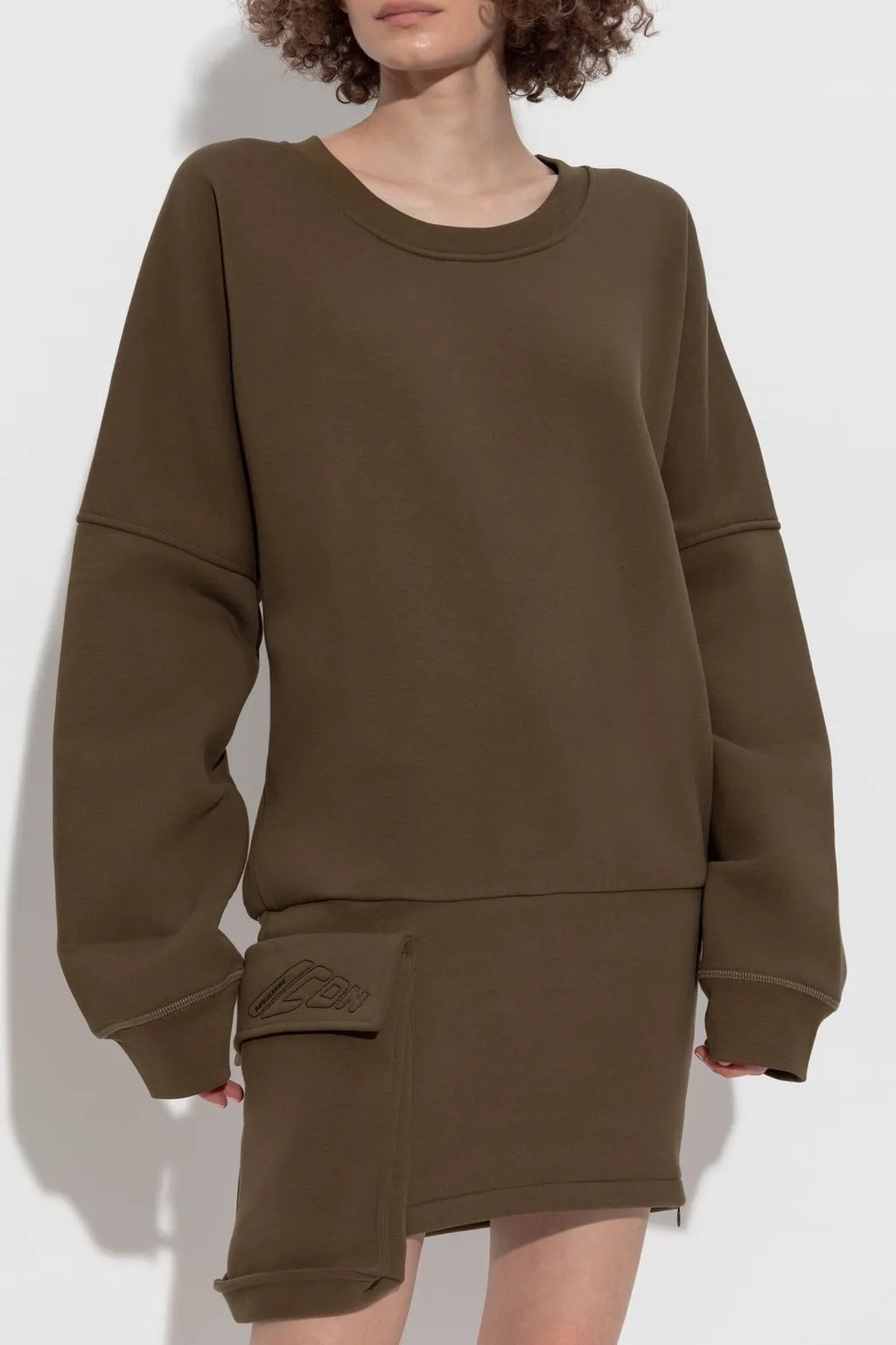 Pocket Detailed Long Sleeved Dress