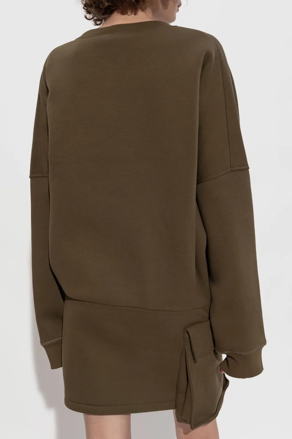 Pocket Detailed Long Sleeved Dress