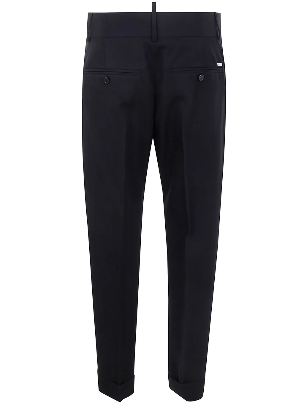 Logo Plaque Turn Up Pants