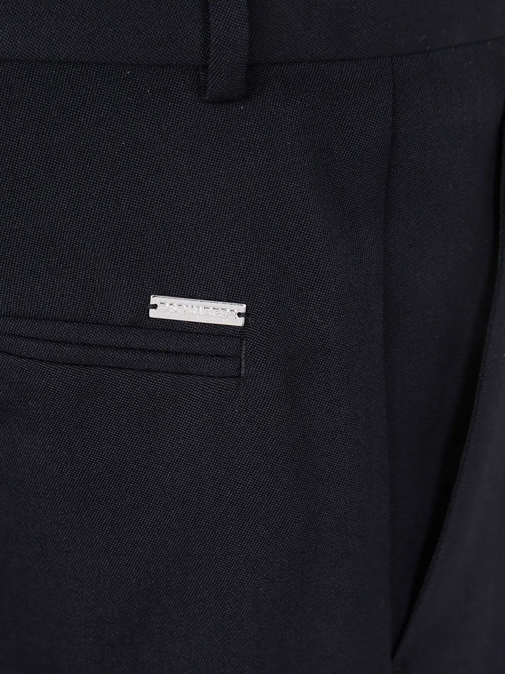 Logo Plaque Turn Up Pants