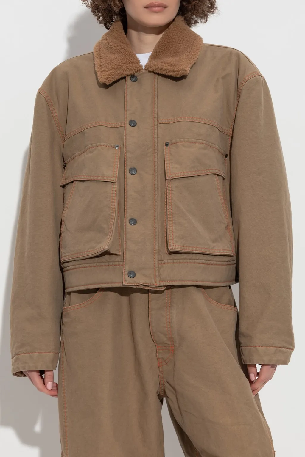 Buttoned Cropped Jacket