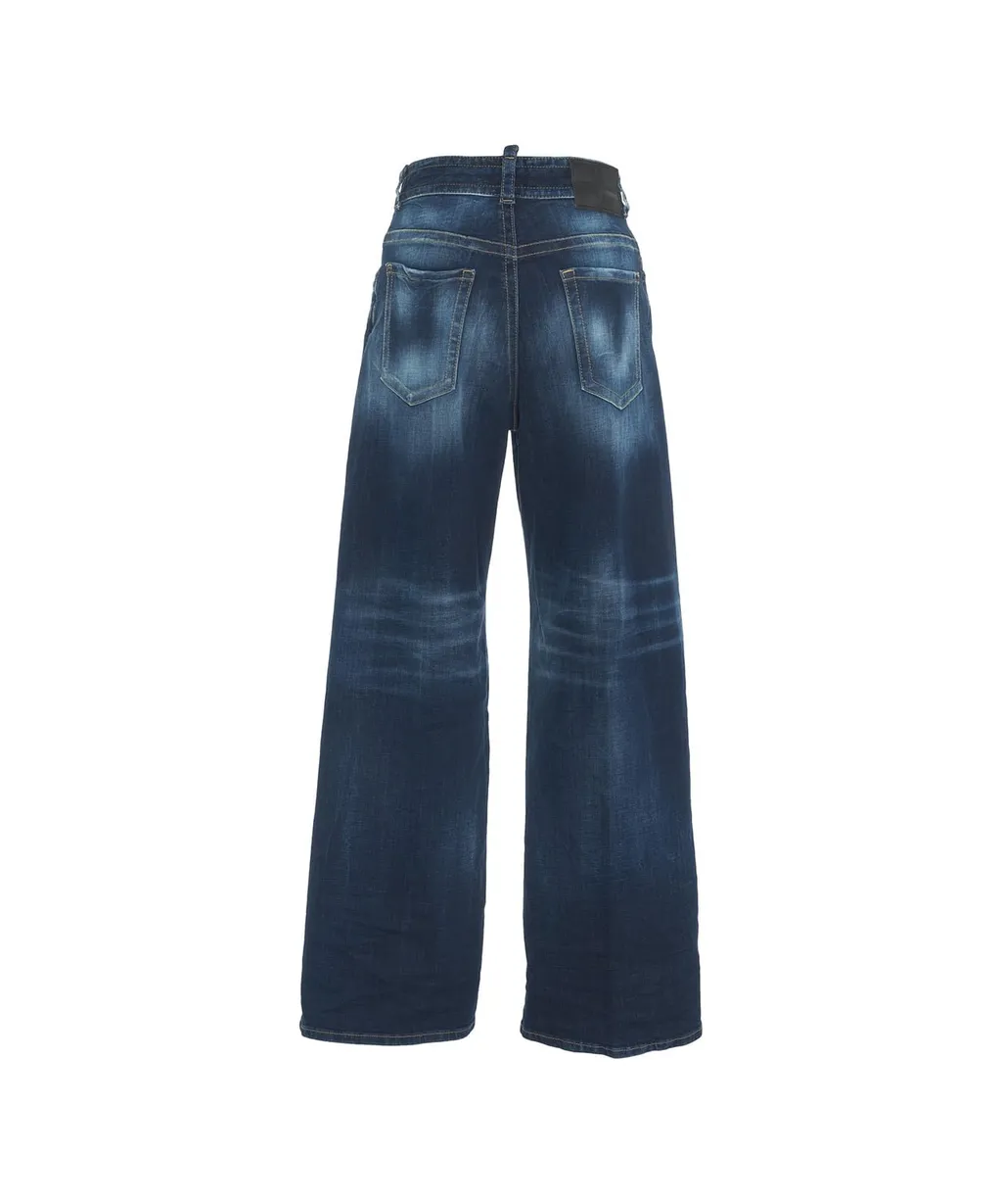 Logo-Patch Wide-Leg Jeans