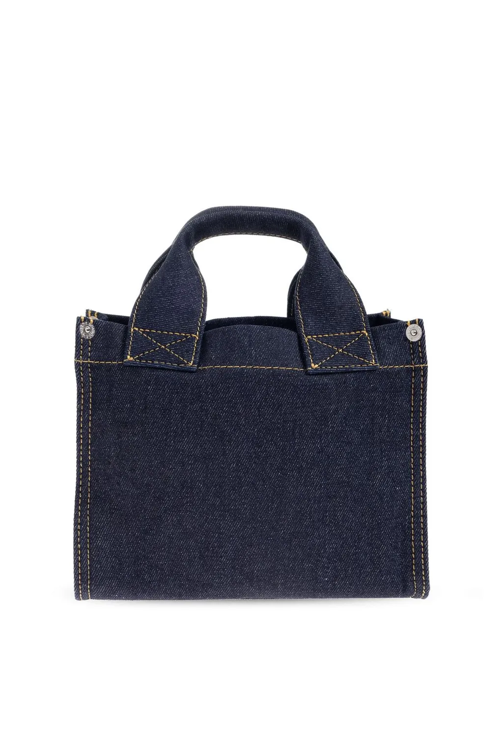 Icon Logo Embroidered Mini Denim Tote Bag