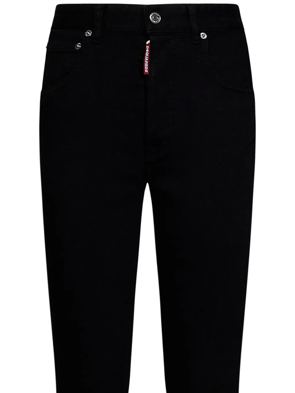 Logo-Patch High-Waist Slim-Cut Jeans