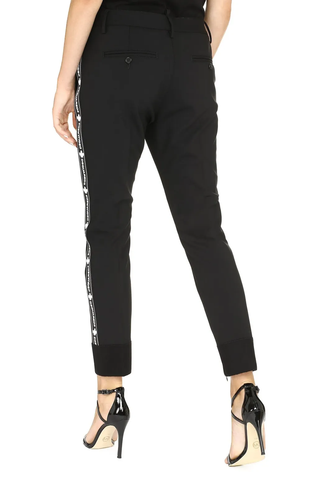 Contrasting Side Logo Band Trousers