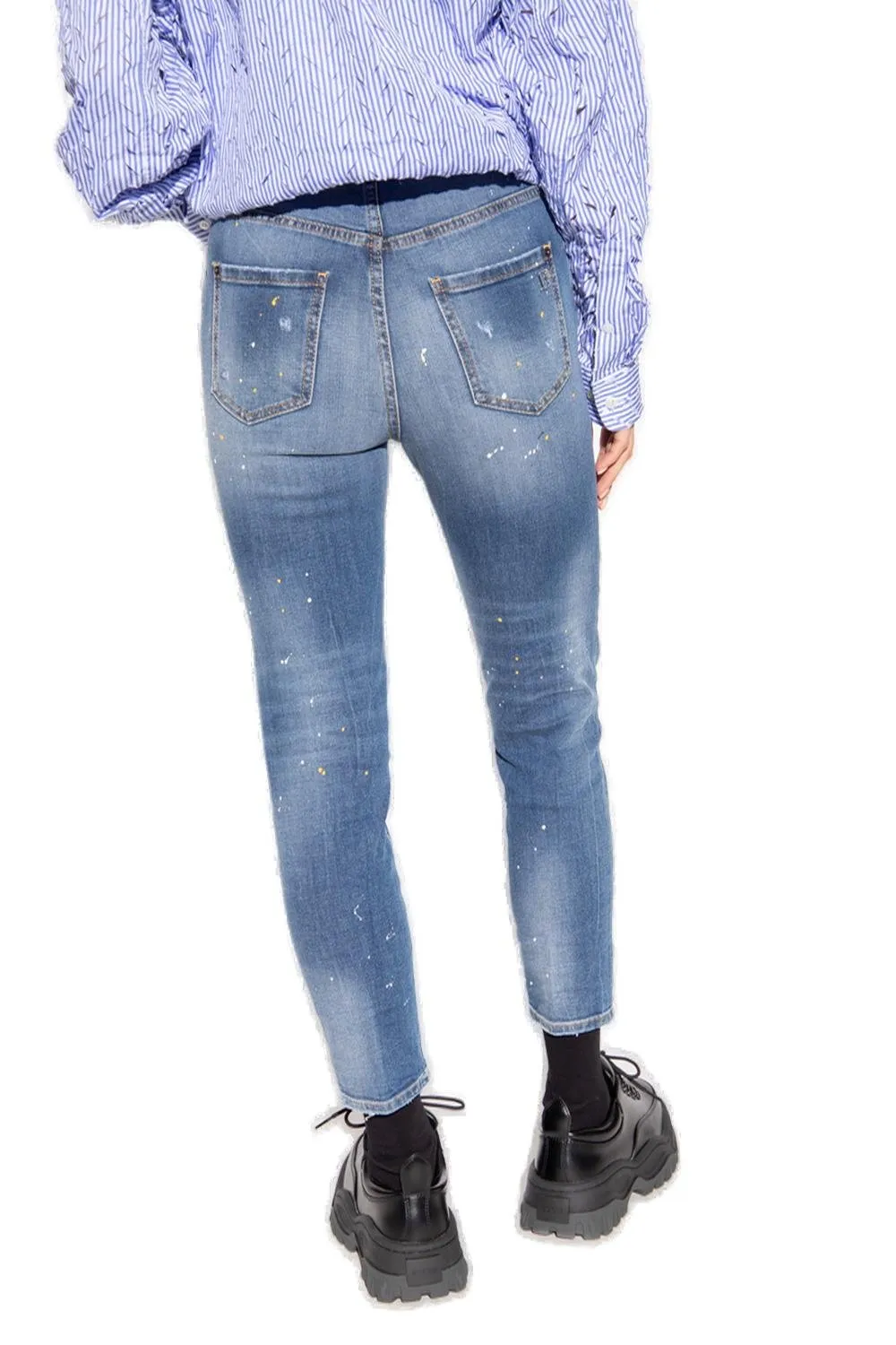 High-Waist Cropped Jeans