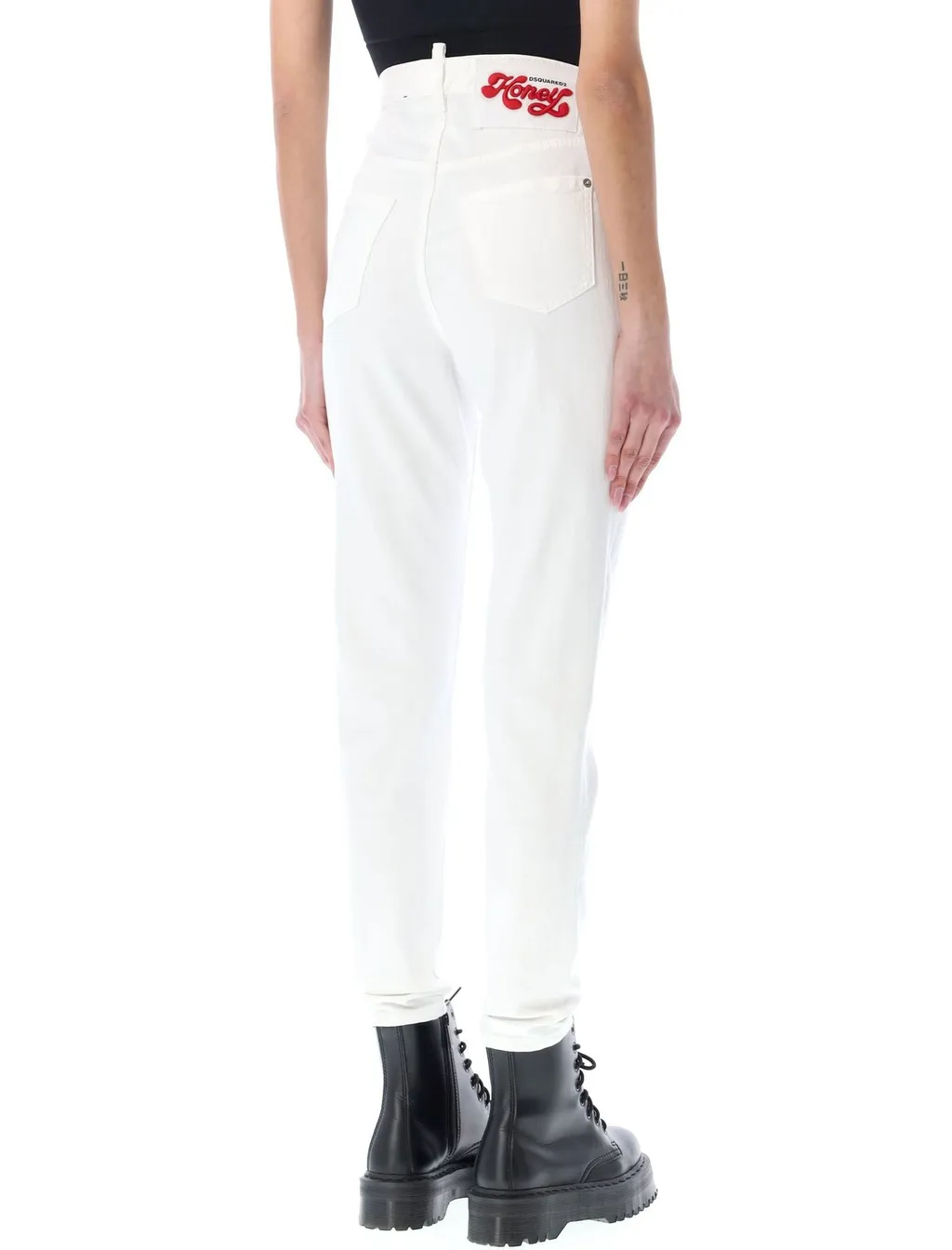 High-Waisted Slim-Fit Jeans