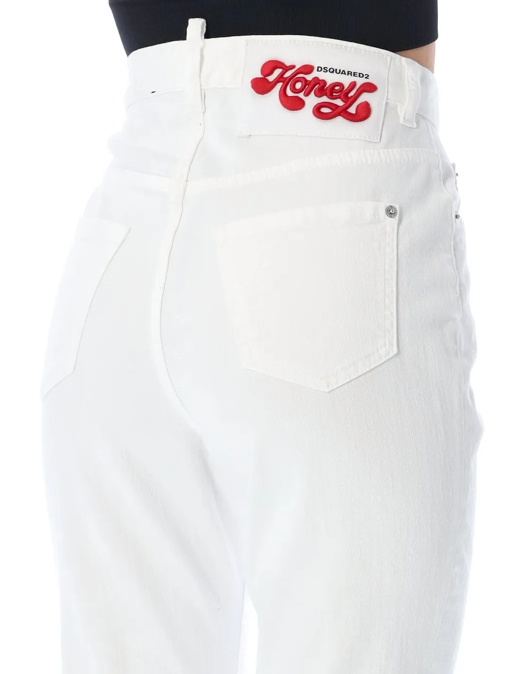 High-Waisted Slim-Fit Jeans