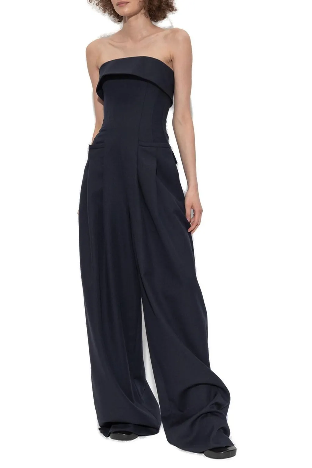 Strapless Wide-Leg Jumpsuit