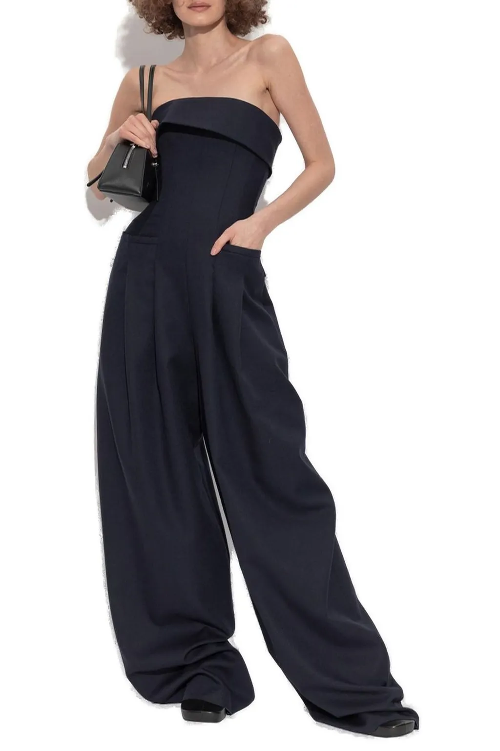 Strapless Wide-Leg Jumpsuit