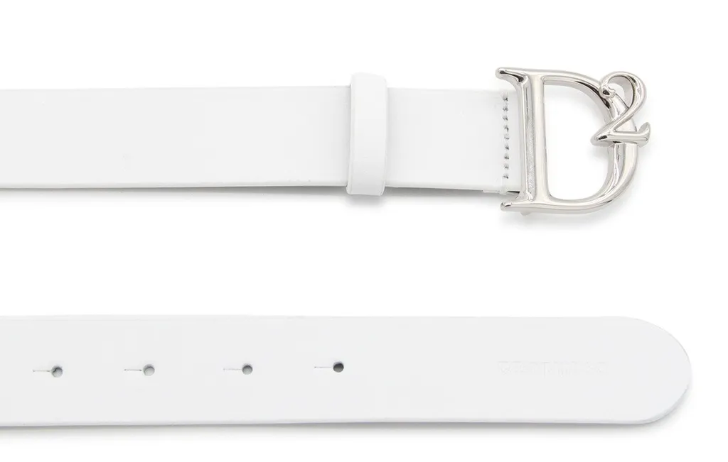 Logo Plaque Buckled Belt