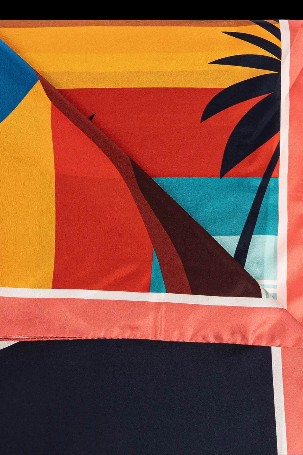 Tropical Print Square Scarf
