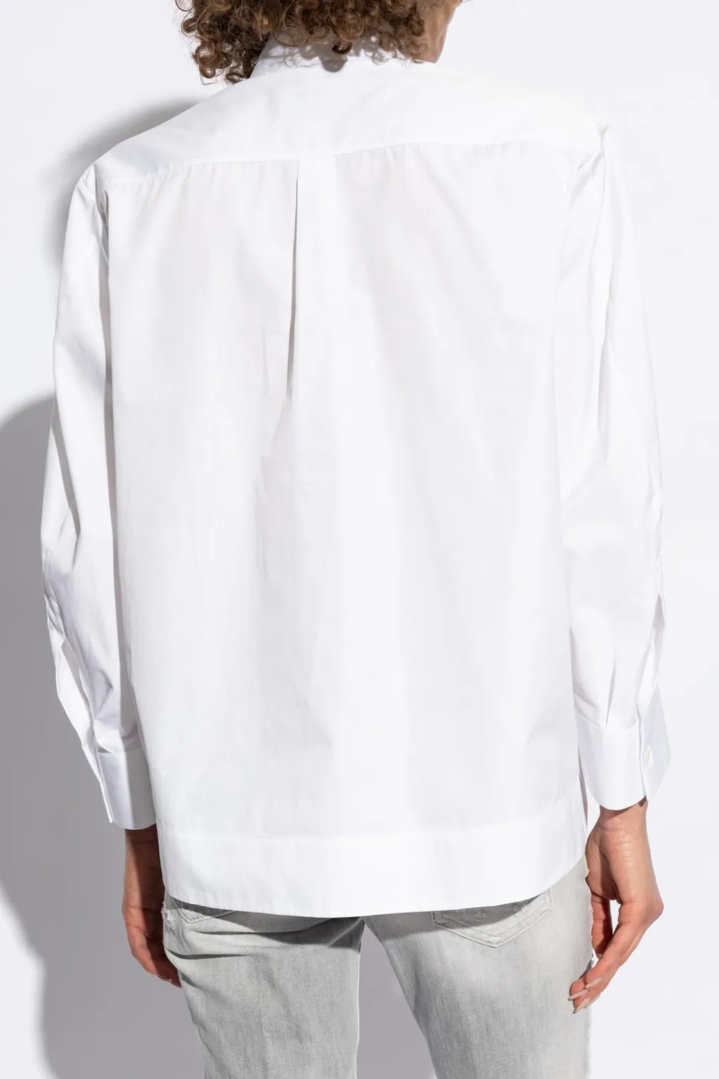 Logo Embroidered Long Sleeved Shirt