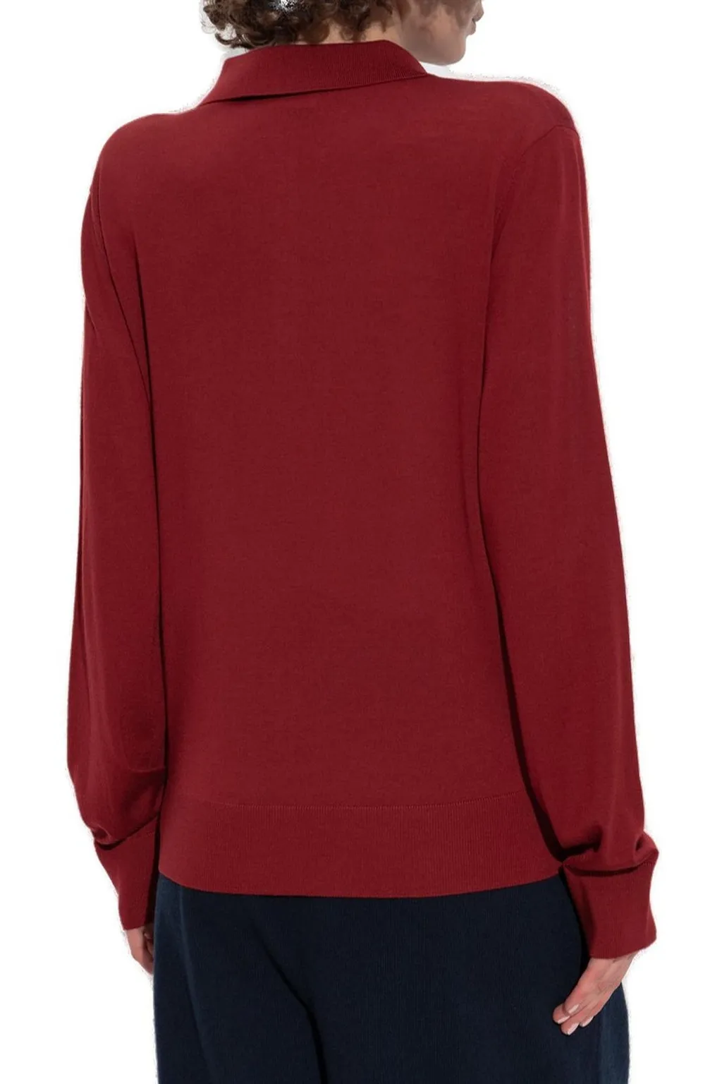 Polo Collar Long Sleeved Jumper