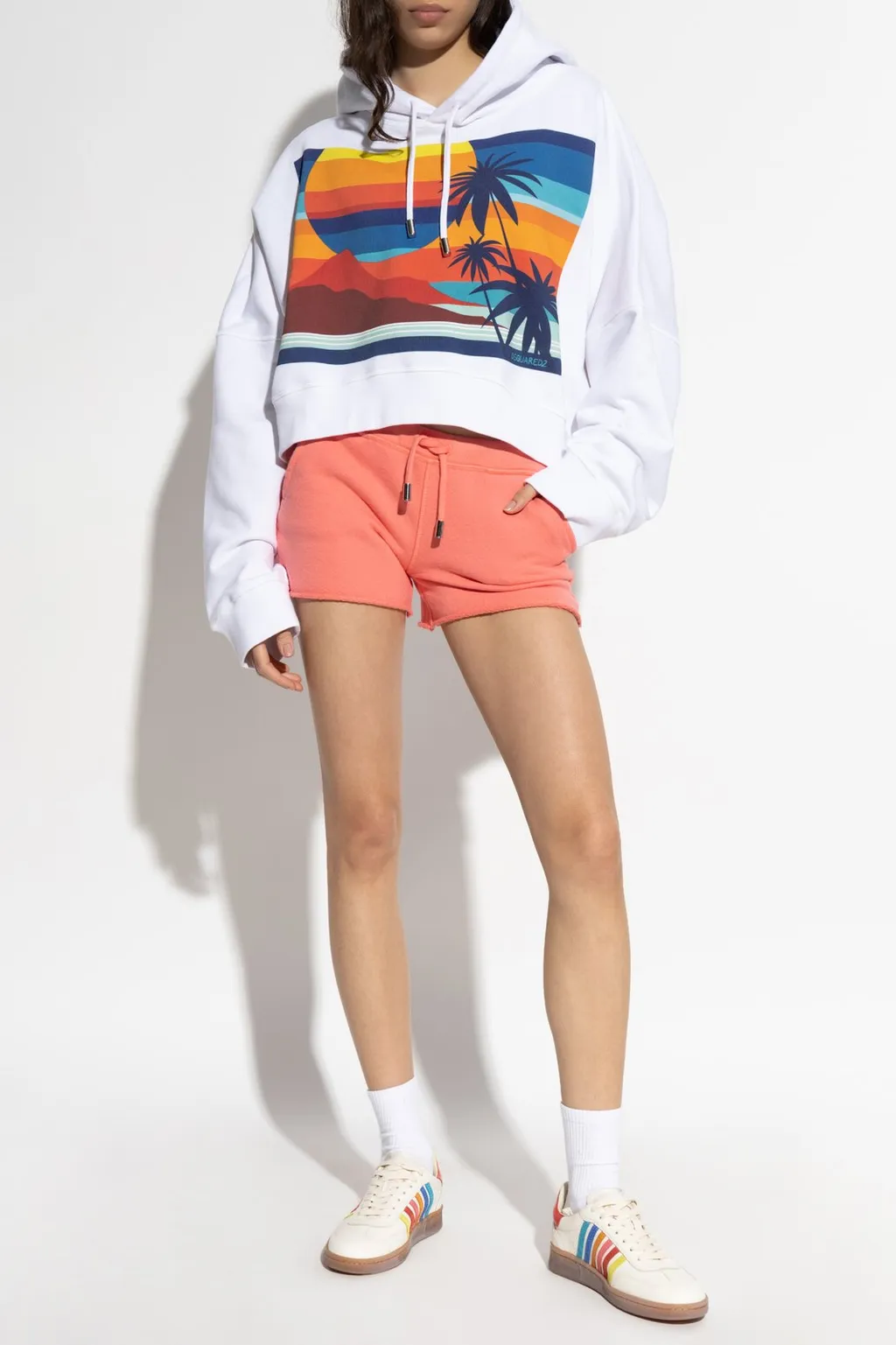 Summer Lovers Onion Cropped Fit Hoodie