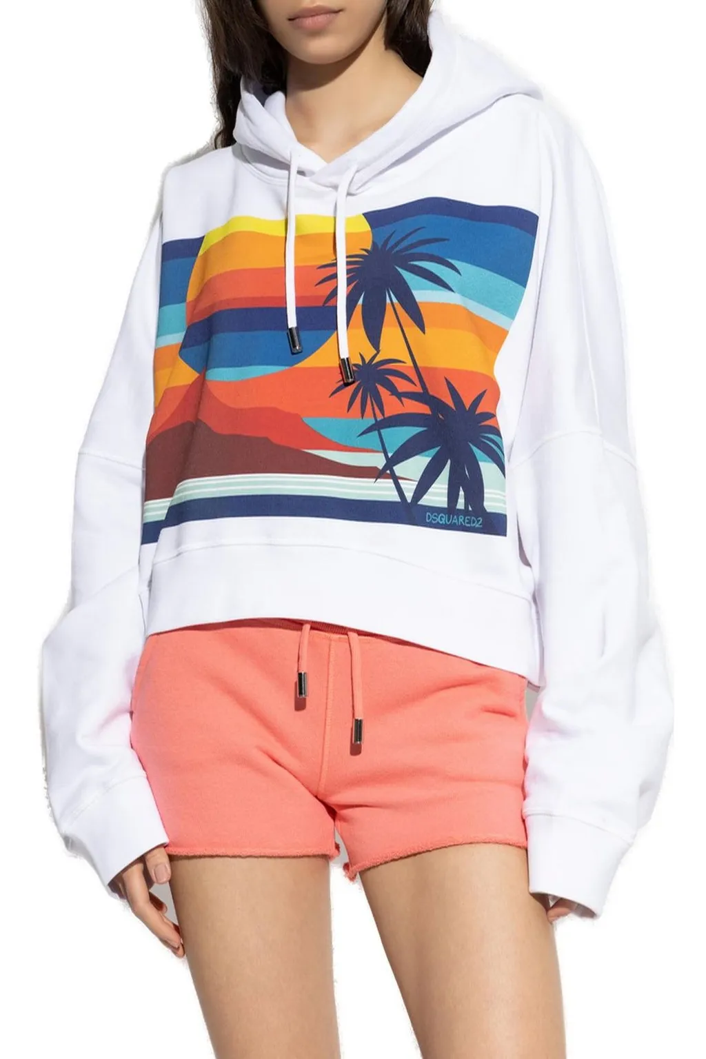 Summer Lovers Onion Cropped Fit Hoodie
