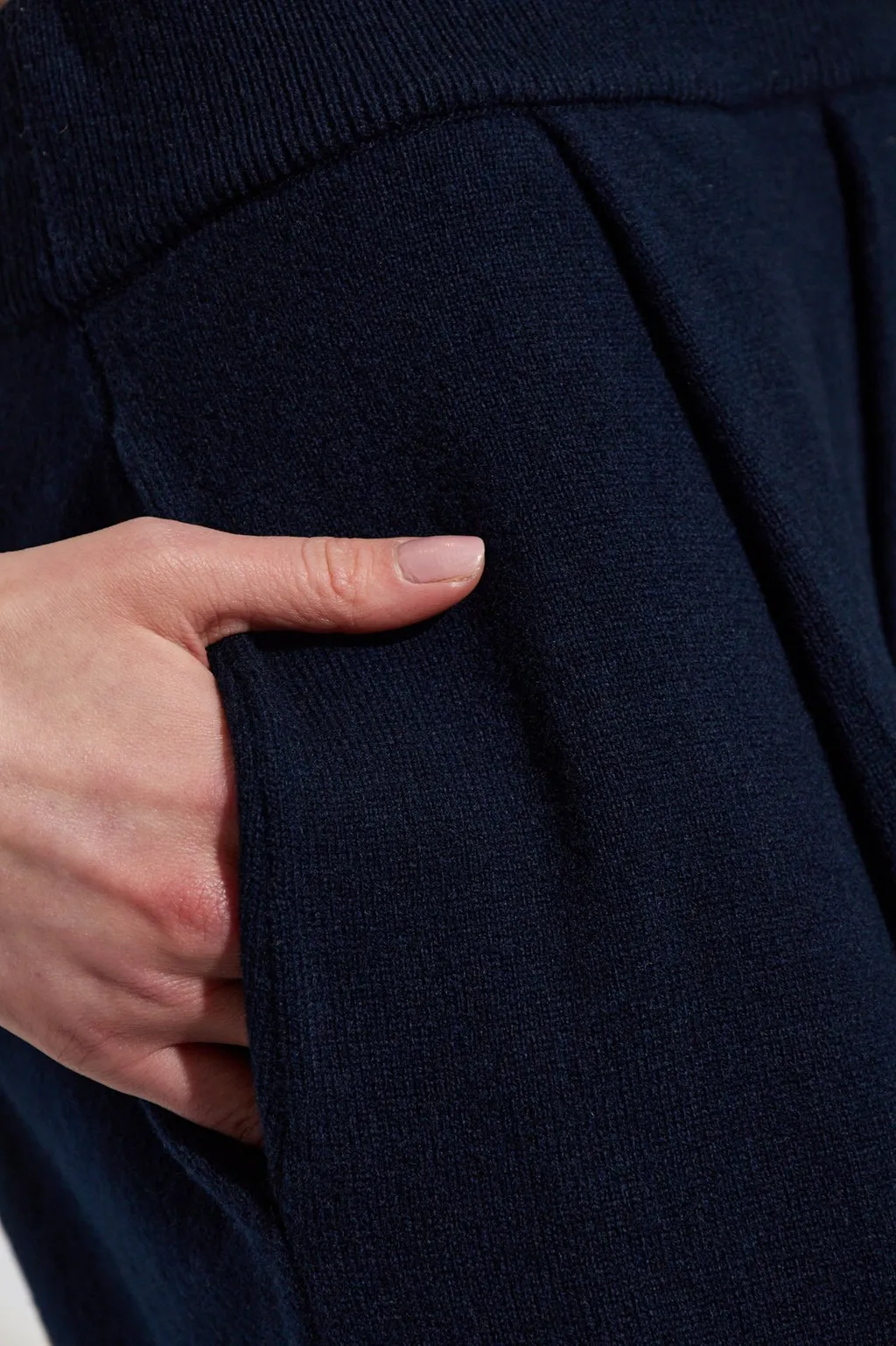 Pleated Wide-Leg Trousers
