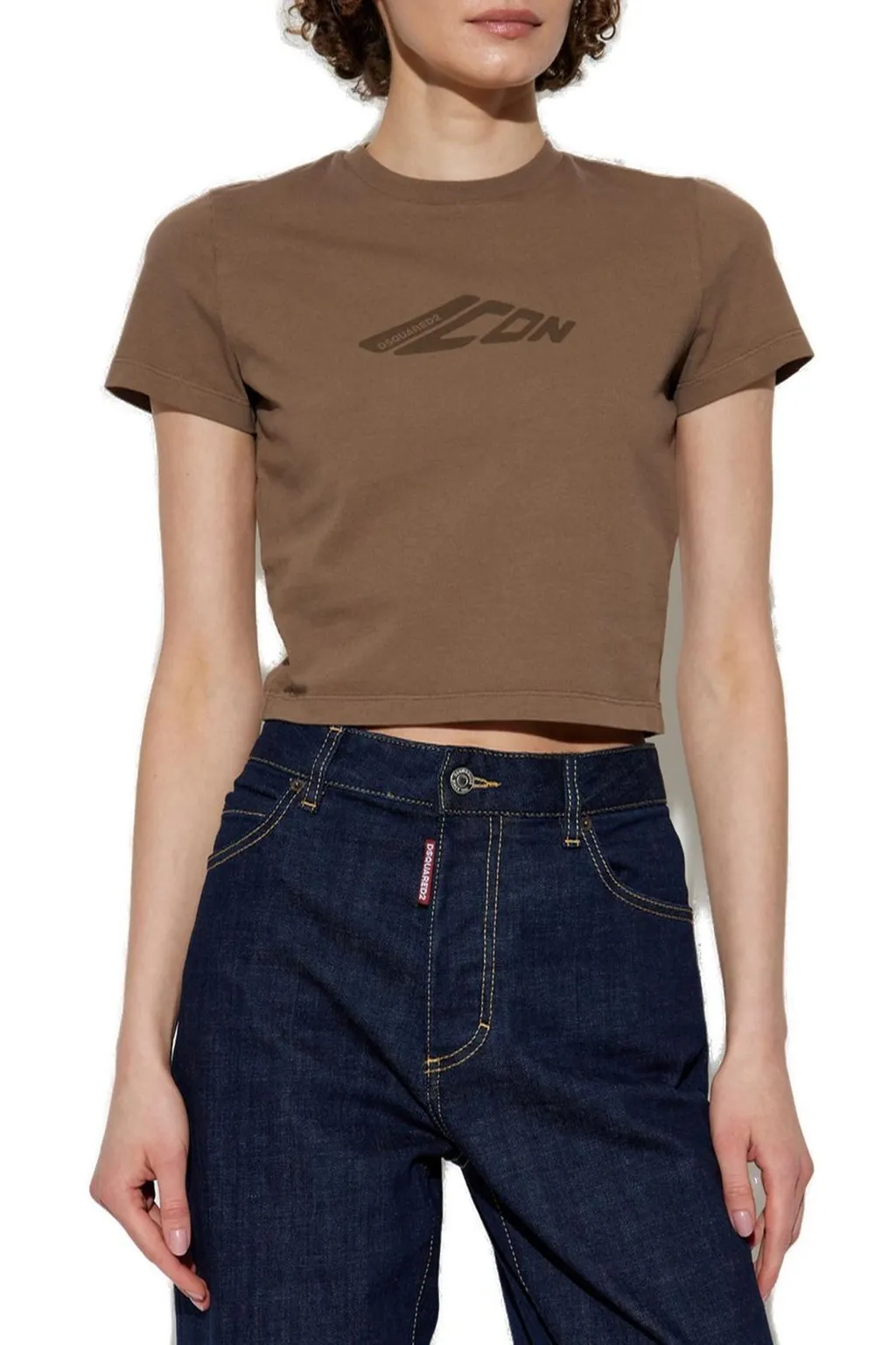 Cropped Crewneck T-Shirt