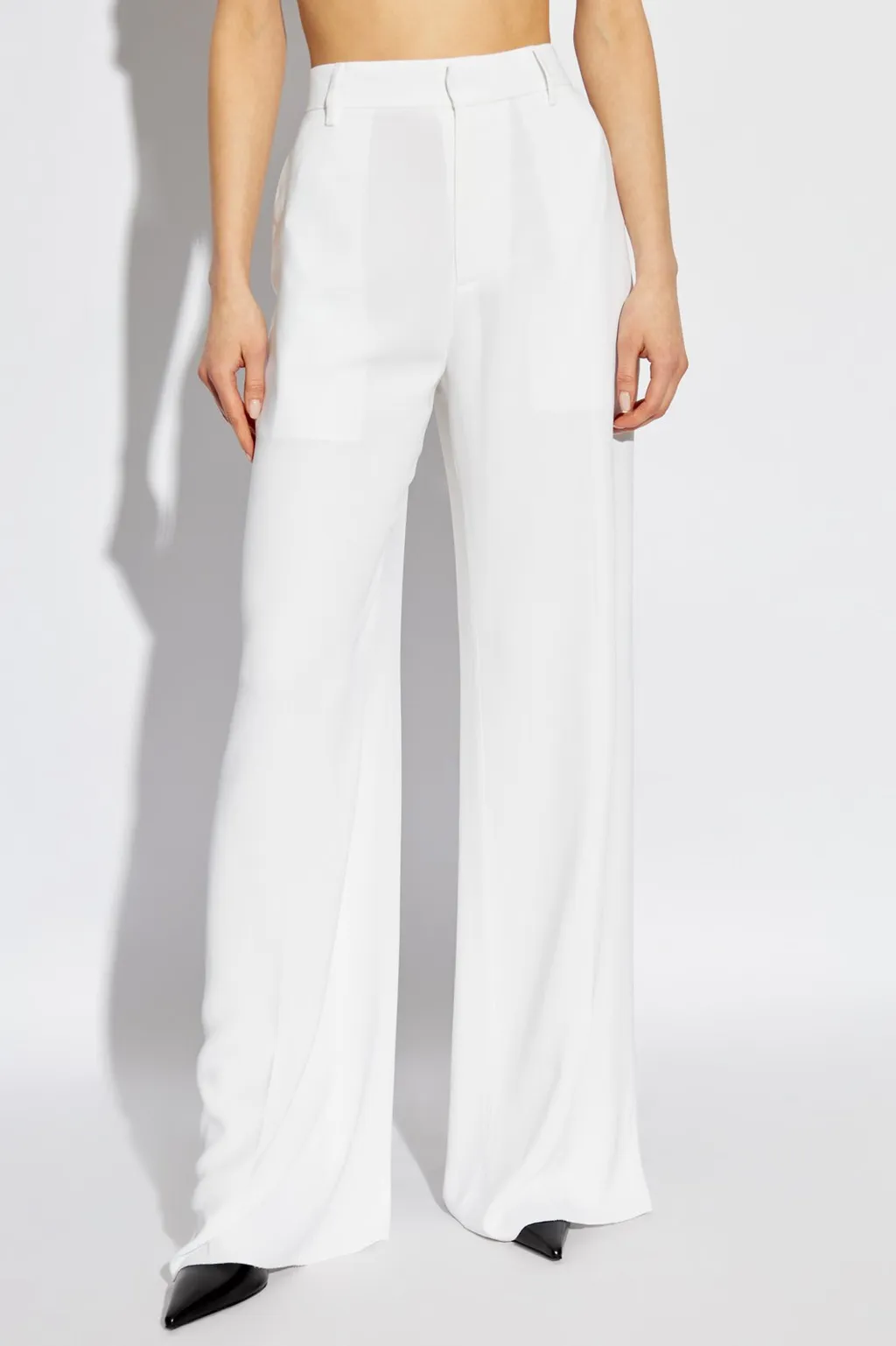 Logo Plaque Wide-Leg Trousers