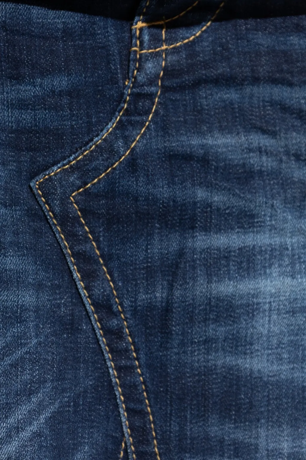 Medium Wash Front Split Jean Skirt