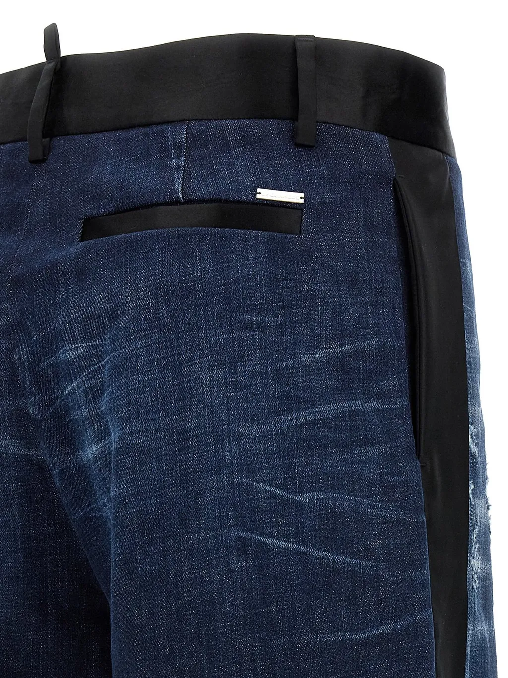 Distressed Wide-Leg Jeans