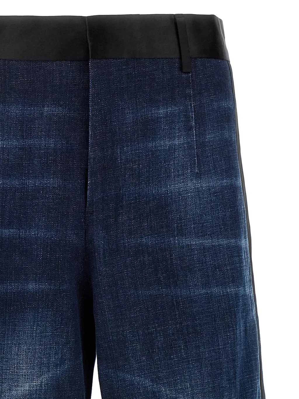 Distressed Wide-Leg Jeans