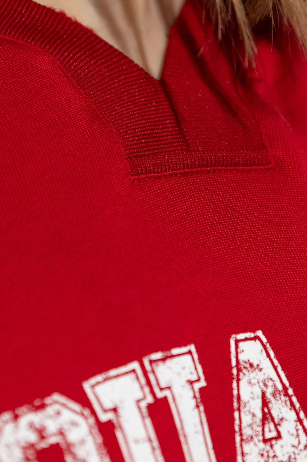 V-Neck Logo Printed T-Shirt