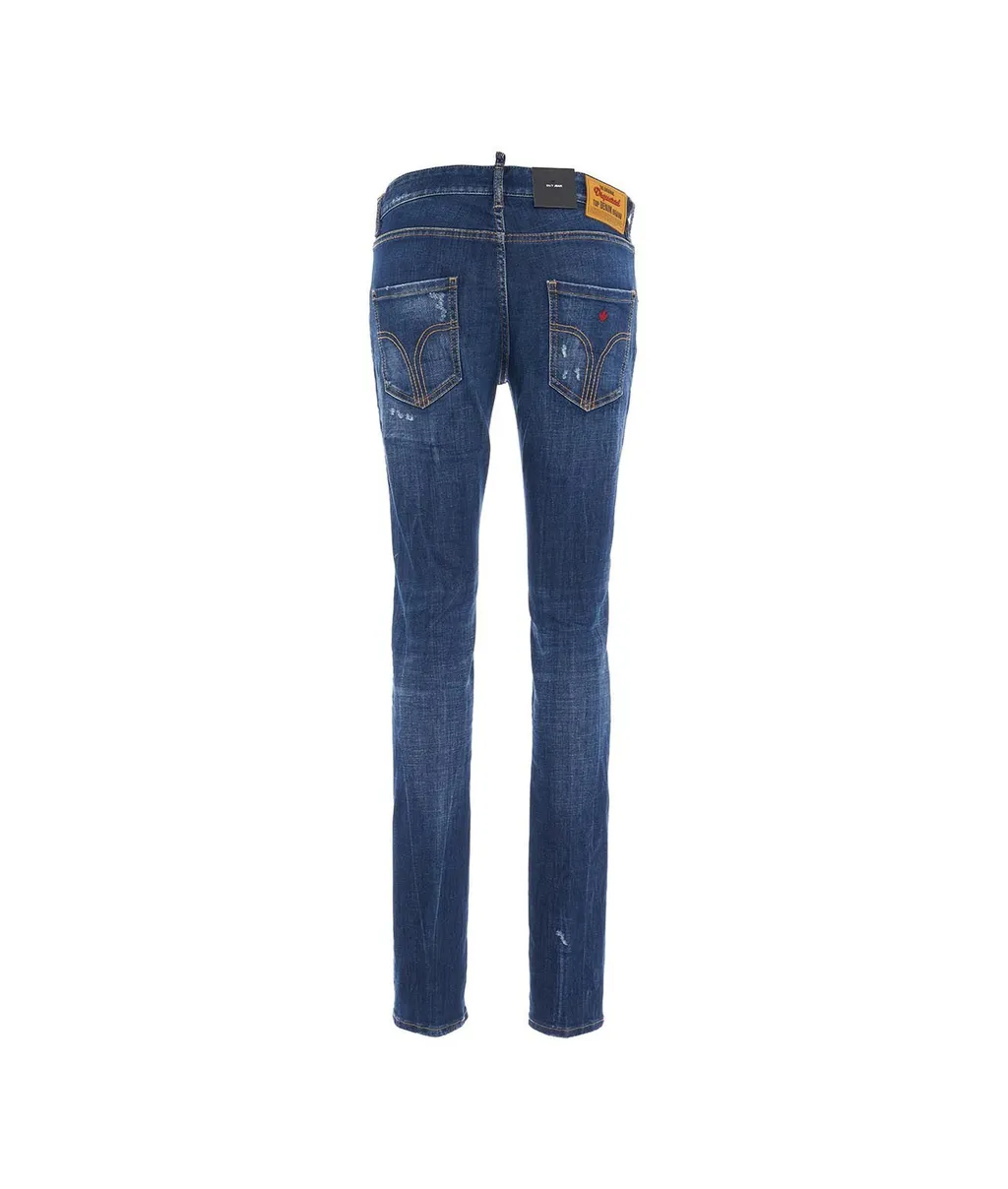 24/7 Low-Rise Distressed Skinny Jeans