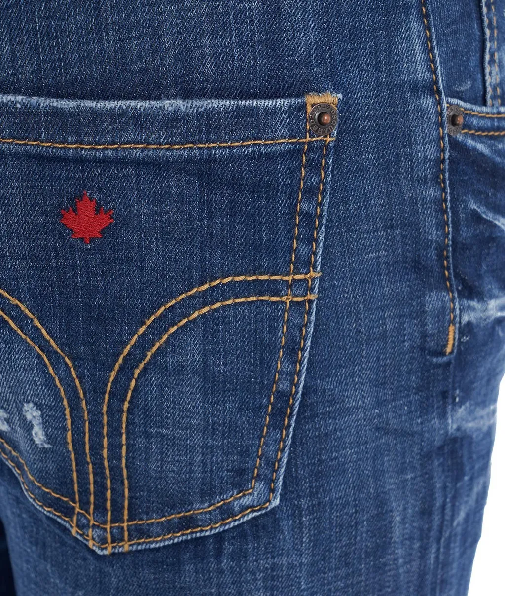 24/7 Low-Rise Distressed Skinny Jeans