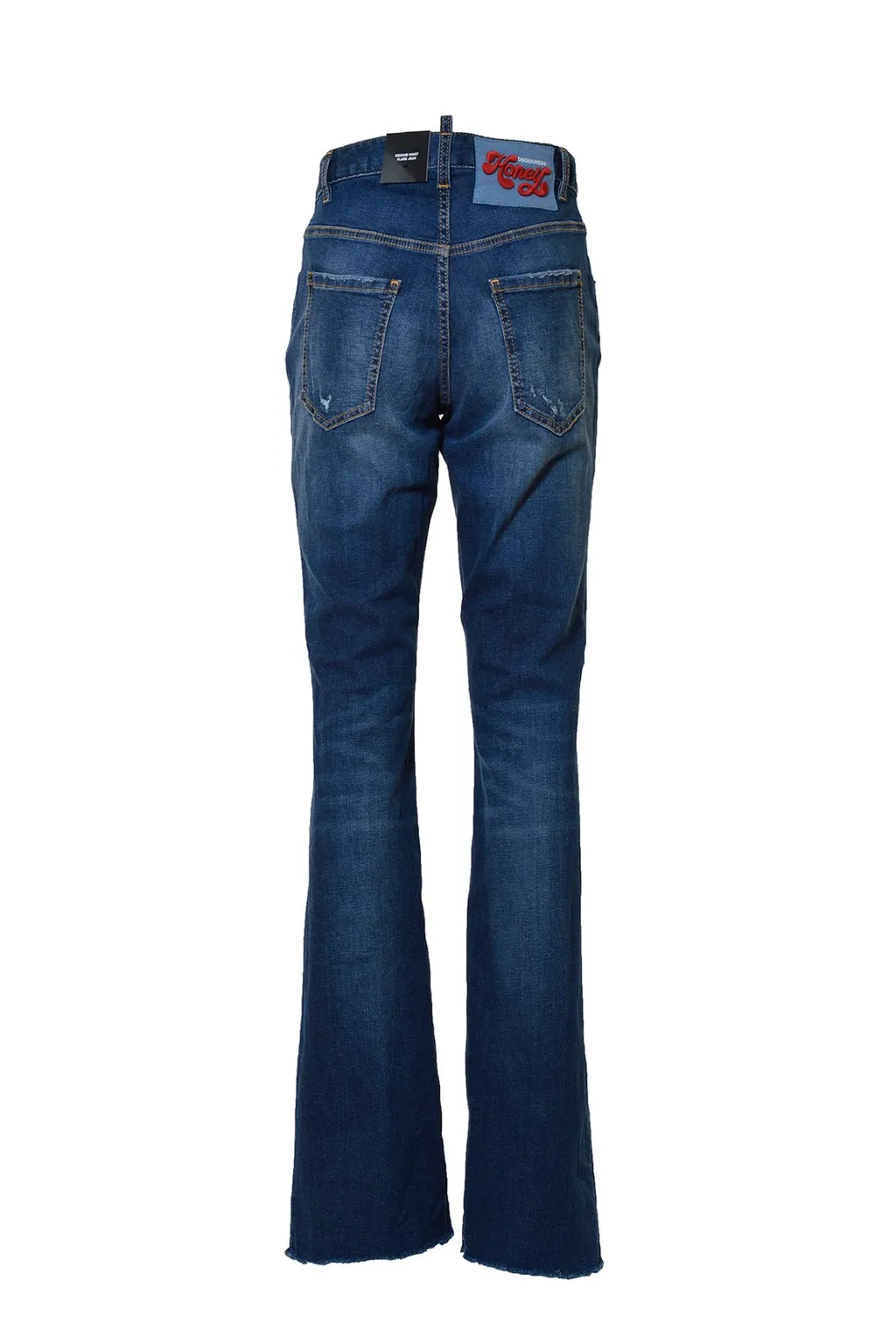 Logo-Patch High-Waist Flared Jeans