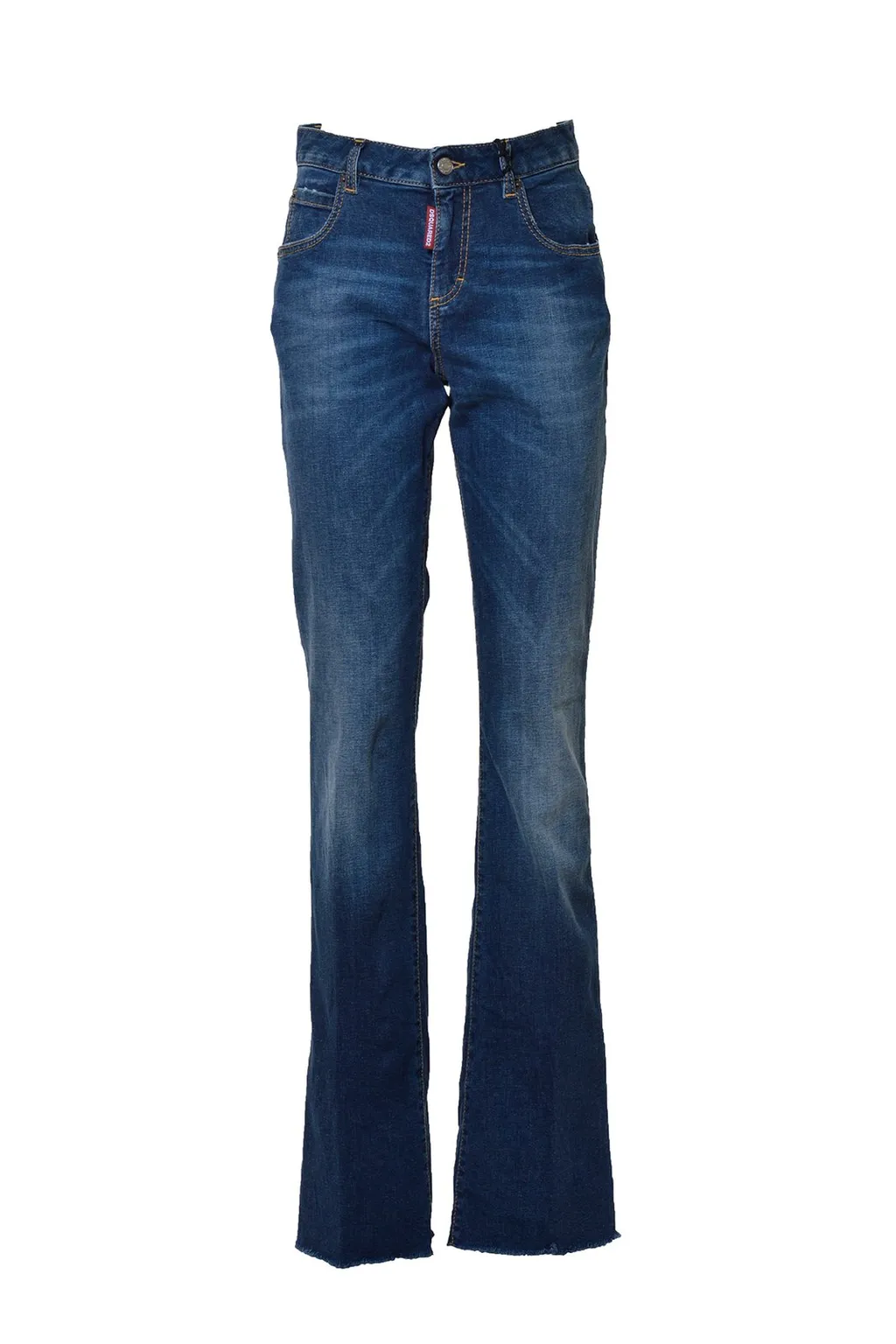 Logo-Patch High-Waist Flared Jeans